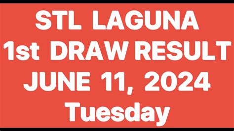 stl laguna 1st draw today|STL Result Today, June 1, 2024 .